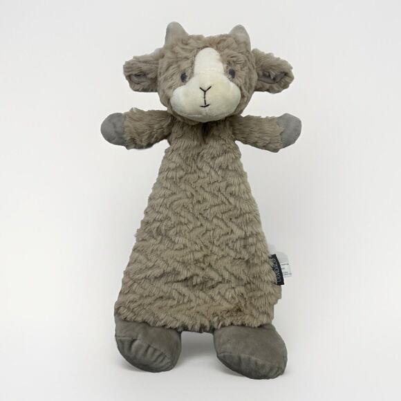 Demdaco Cow Lovey Security Blanket Rattle Plush Brown Gray Farm Animal Baby - Picture 1 of 6